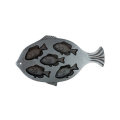 Vegetable Oil Cast Iron Fish Shape Biscuit Pans Mold
